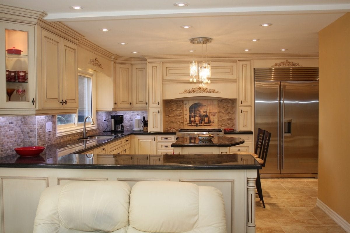 Kitchen cabinets painted white 1200x800 1