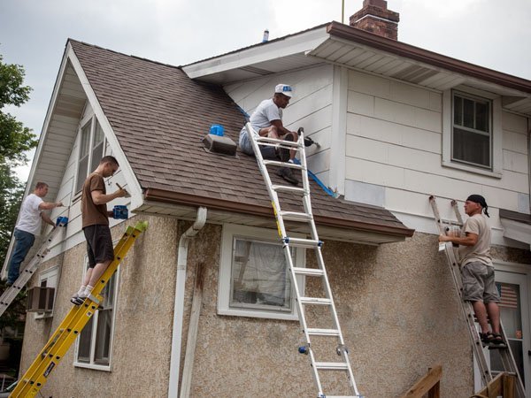 Painting a house